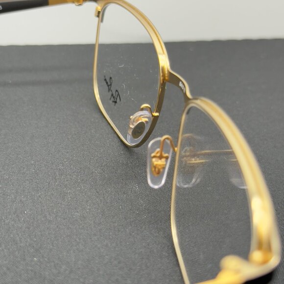 Ray Ban RB6363 2890 Polished Black on Gold Square Eyeglasses Frames 54-18-145 - Picture 10 of 11